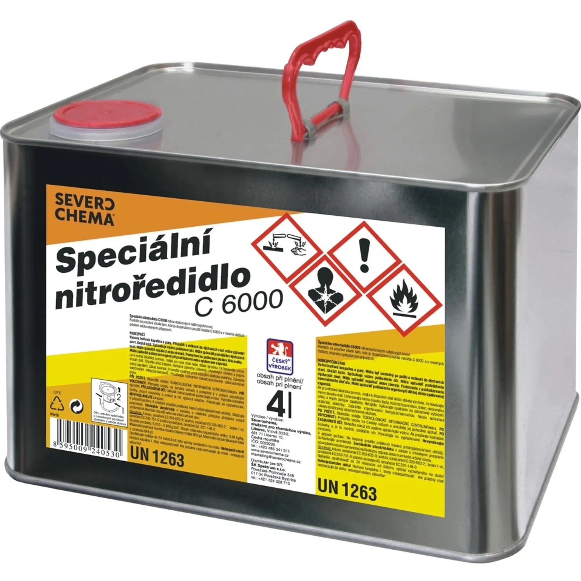 B ředidlo C 6000, 4l plechovka