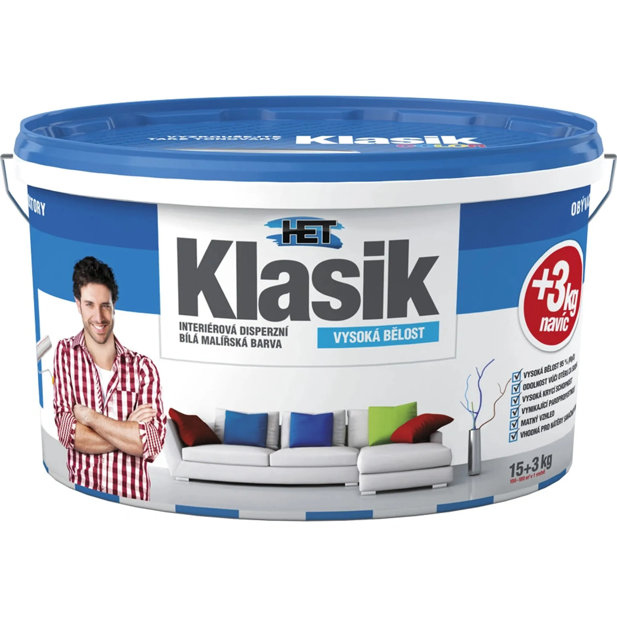 HET KLASIK 15kg+3kg zdarma, do interiéru