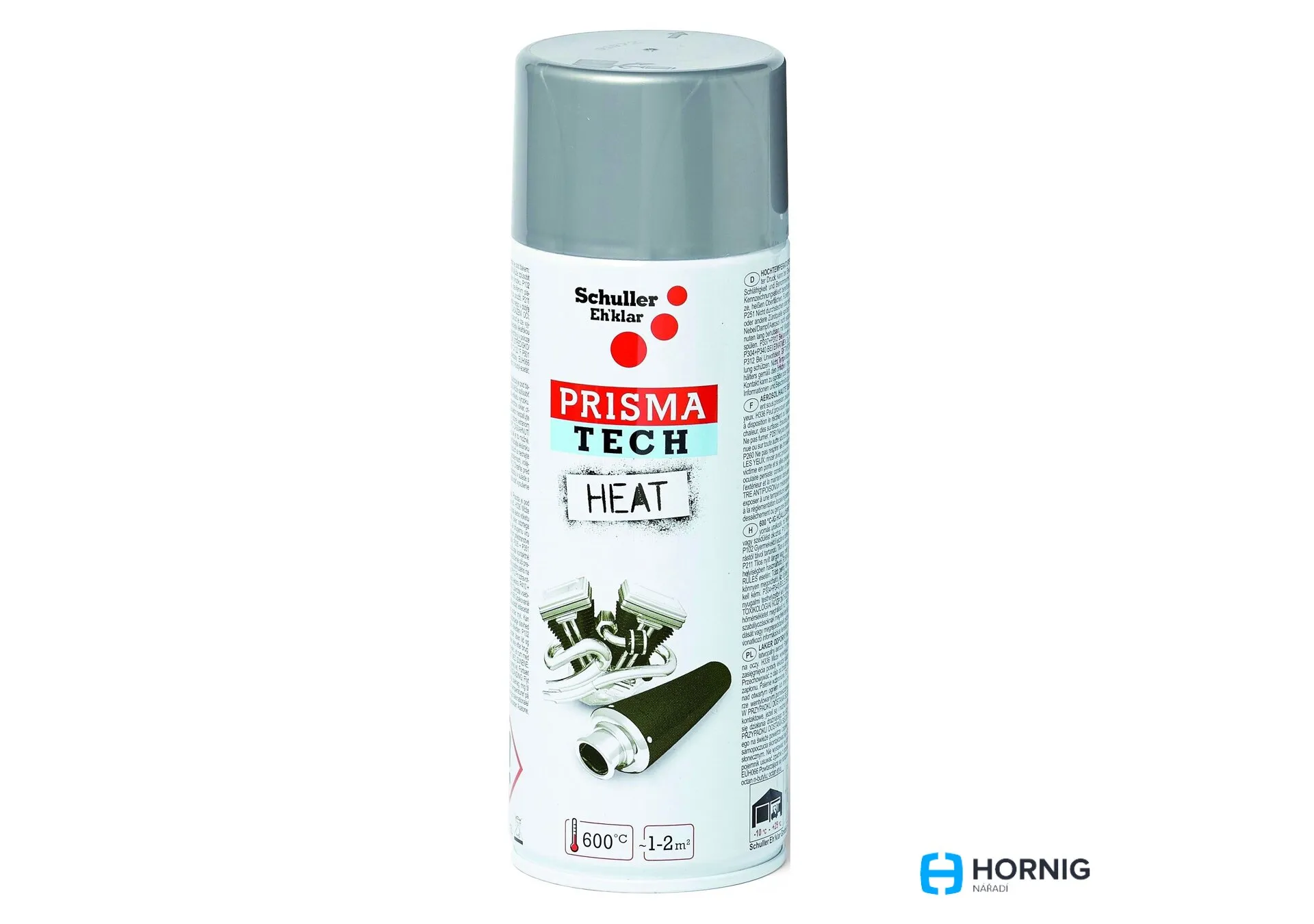 barva  sprej odolný do 600°C stříbrný