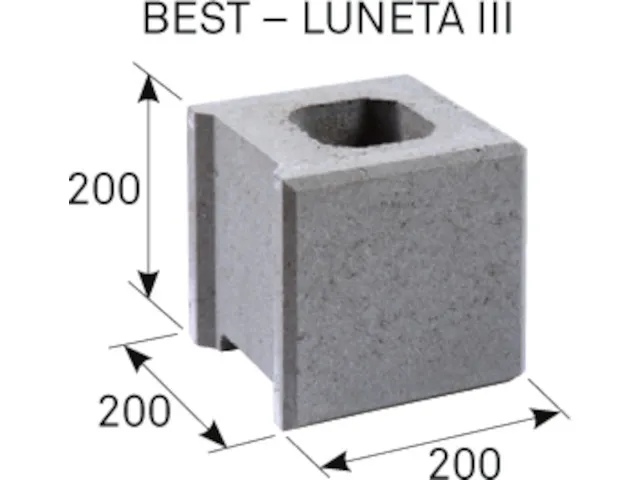 BEST-LUNETA III, půlka, 200x200x200mm, karamelová