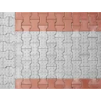 BEST-zámková dlažba BEATON  80mm rovná, půlka červená