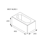 BEST-MURO  I, plotová tvárnice 400x200x200mm,  přírodní