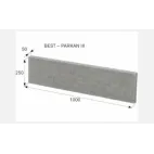 BEST-PARKAN III obrubník 250x1000x50mm, červený