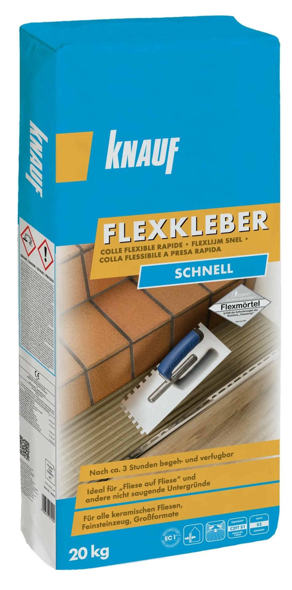 KNAUF lepidlo flexibilní flexkleber schnell rychletuhnoucí C2 FTS1, 20kg, 42pyt/pal