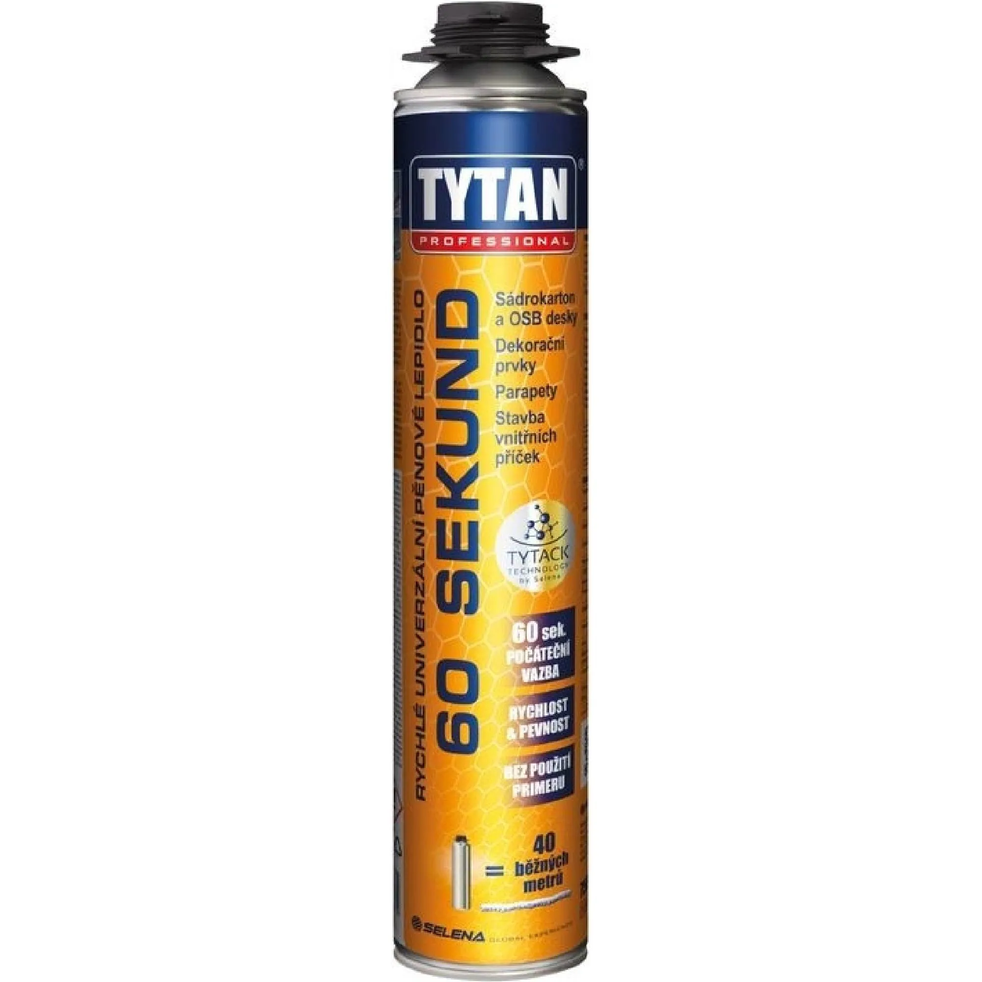 TYTAN  60sekund stavební PU lepidlo 750ml - pistole