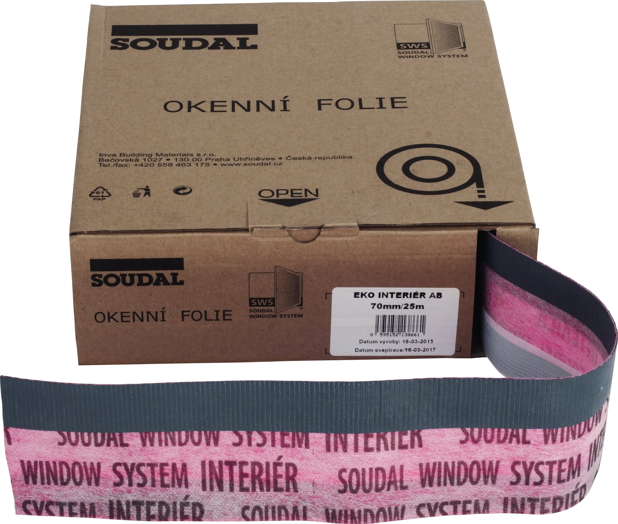SOUDAL okenní folie INT-AB 70mm/25m