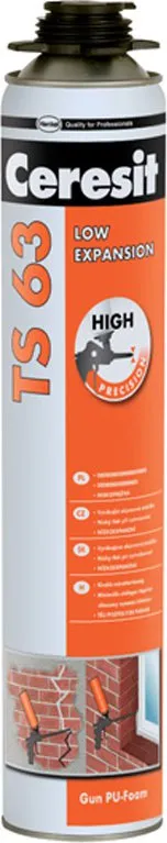 MONTÁŽNÍ PĚNA CERESIT TS 63, nízkoexpanzní pistolová, 750ml