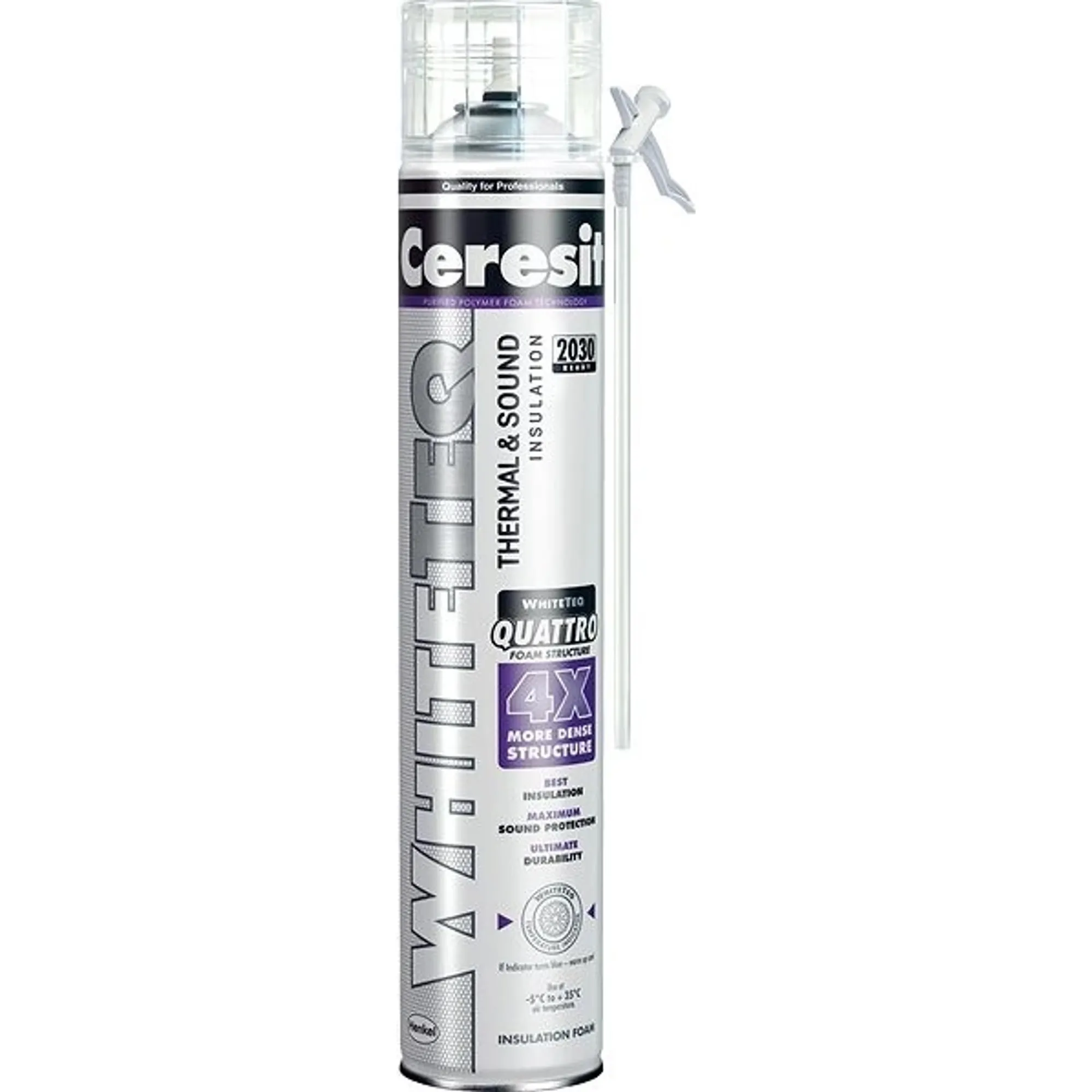 MONTÁŽNÍ PĚNA CERESIT WhiteTeq - trubičková, nízkoexpanzní, 750ml