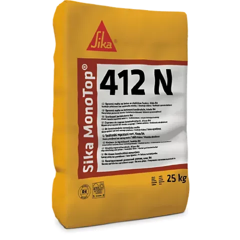 SIKA Mono Top-412, 1komponentní, vlákny vyztužená opravná malta s nízkým smrštěním, 25kg