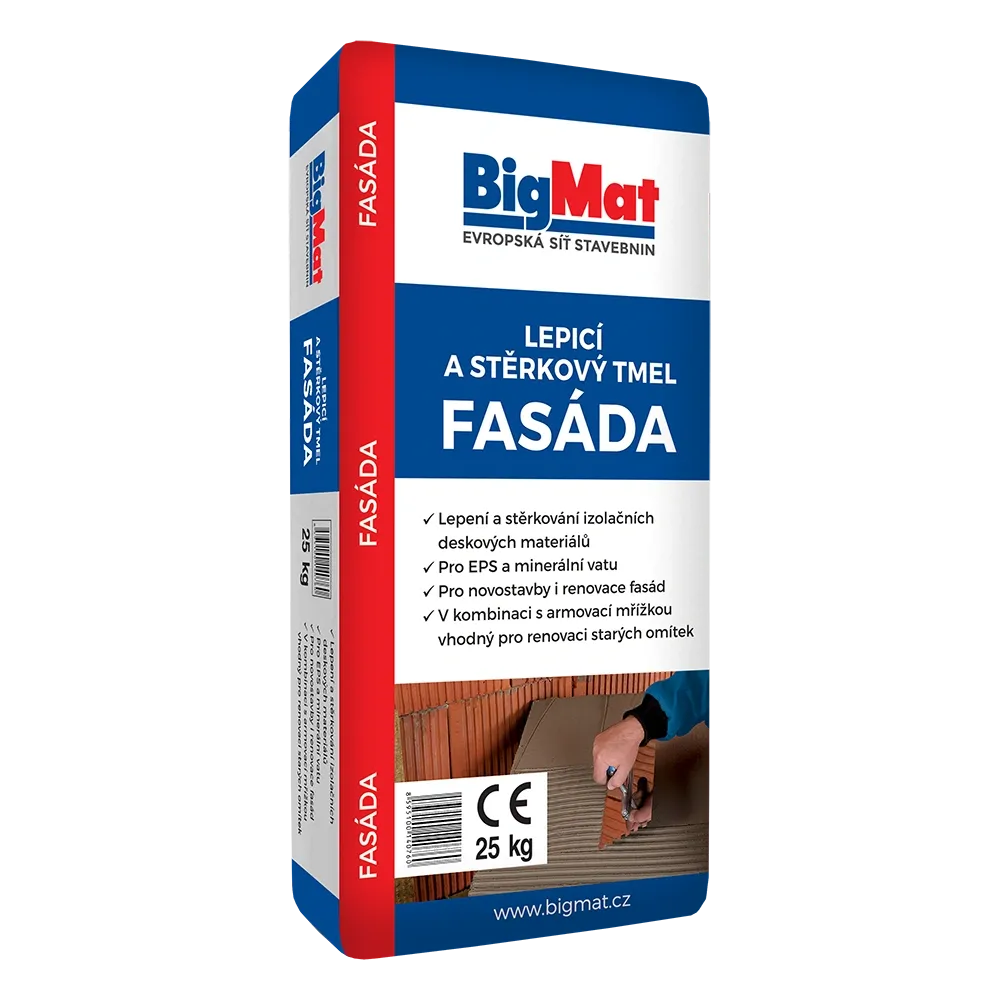 Lepidlo   BIGMAT  fasádní lepidlo a stěrka na bílý i šedý polystyren, XPS a vatu,  25kg