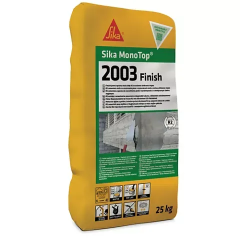 SIKA  Mono Top-2003 FINISH sanace betonu, jemná vyrovnávací malta, 35MPa, 20kg