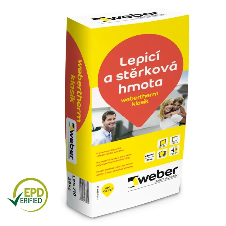 Lepidlo a stěrka  weber.therm klasik LZSB710, 25kg, šedá