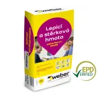 Lepidlo  na polystyren, vatu,extrudovaný pol,perimetr, šedé, WEBER THERM elastik, 25kg