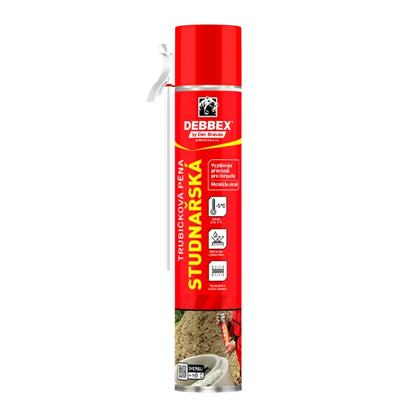 DenBraven Studnařská pěna 750 ml trubičková dóza světle žlutá