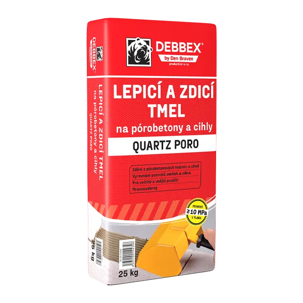 DenBraven Lepicí a zdicí tmel na pórobetony a cihly QUARTZ PORO 25 kg pytel šedá