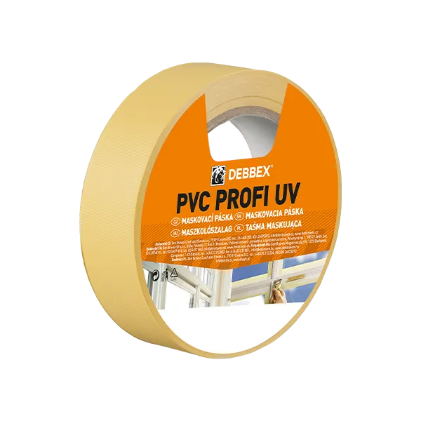 DenBraven PVC PROFI UV maskovací páska 38 mm, délka 33 m 33 m žlutá
