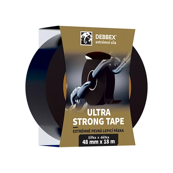 DenBraven Extrémně pevná lepicí páska ULTRA STRONG TAPE 18 m černá