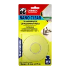 DenBraven Transparentní oboustranná páska NANO CLEAR 19 mm × 2 mm, délka 2,5 m 2,5 m transparentní