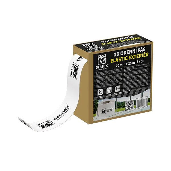 DenBraven 3D okenní pás ELASTIC EXTERIÉR 70 mm × 25 m 25 m