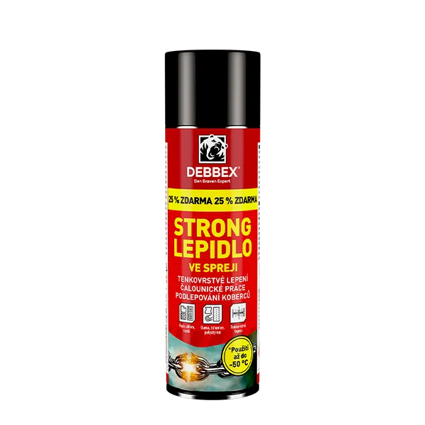 DenBraven STRONG Lepidlo ve spreji 500 ml aerosolový sprej 400 + 100 ml nažloutlá