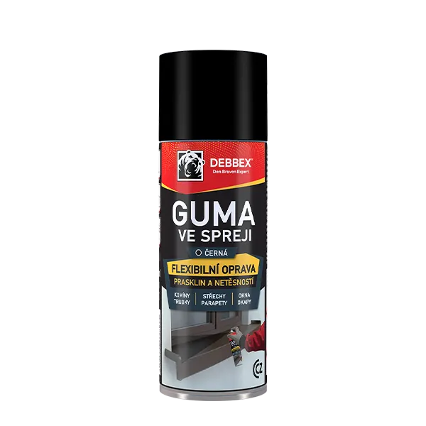 DenBraven Guma ve spreji 400 ml aerosolový sprej černá