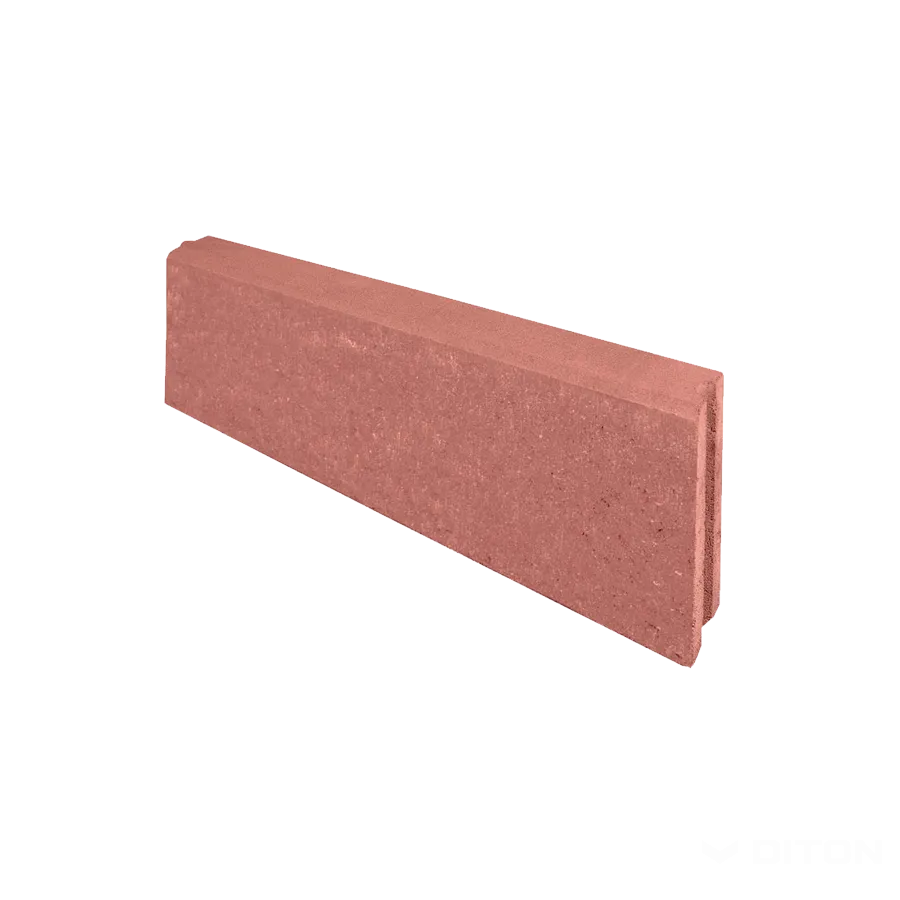 DITON Obrubník záhonový 50 / 5 / 20 půlka červený