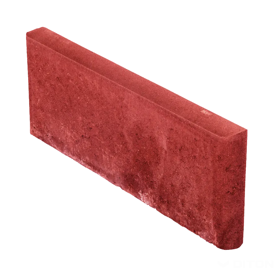 DITON Obrubník záhonový s kulatým zámkem 50 / 5 / 20 půlka červený