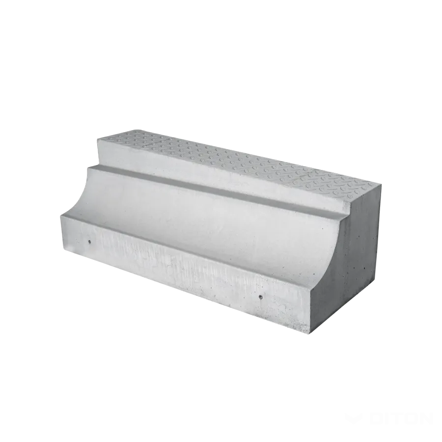 DITON Zastávkový obrubník Bus náběhový pravý 370 - 310 přírodní