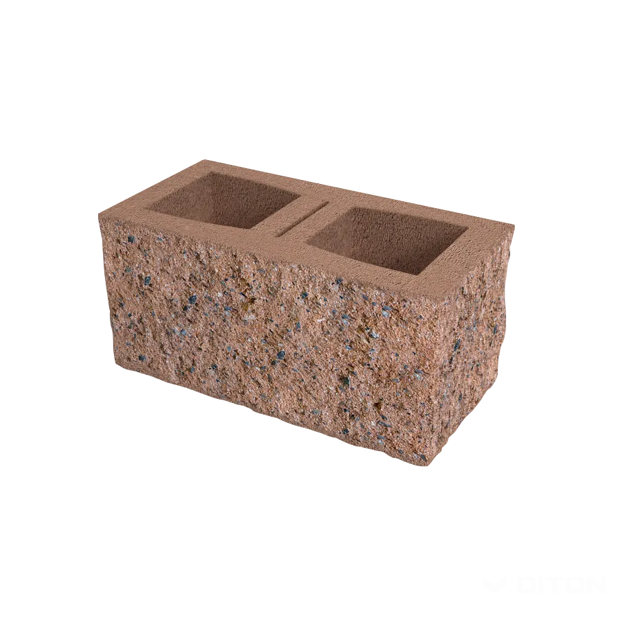 DITON Okrasná tvárnice trojstranná D2 cihlová