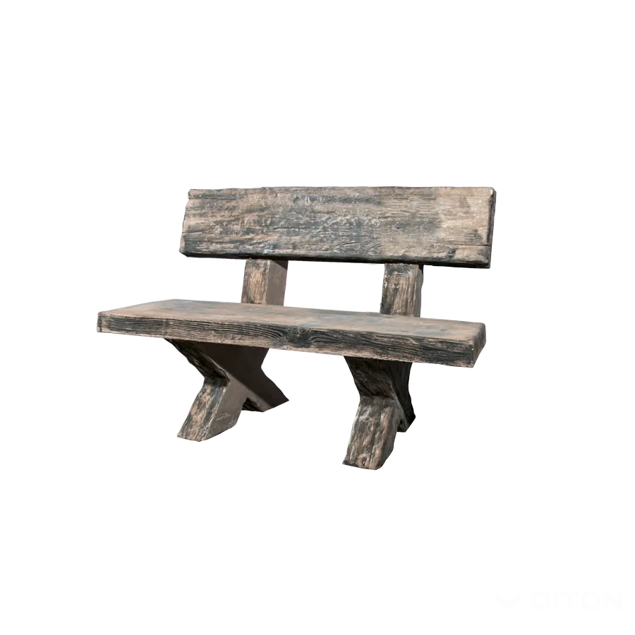 DITON Lavice typ fošna s opěradlem 120 natur patina