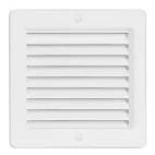 HACO Větrací mřížka s rámečkem a síťovinou 150x150 bílá