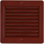 HACO Větrací mřížka s rámečkem a síťovinou 150x150 hnědá