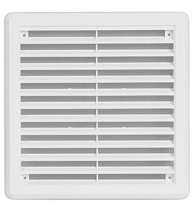 HACO Větrací mřížka se síťovinou - krytka 200x200 bílá