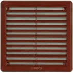 HACO Větrací mřížka se síťovinou - krytka 200x200 hnědá