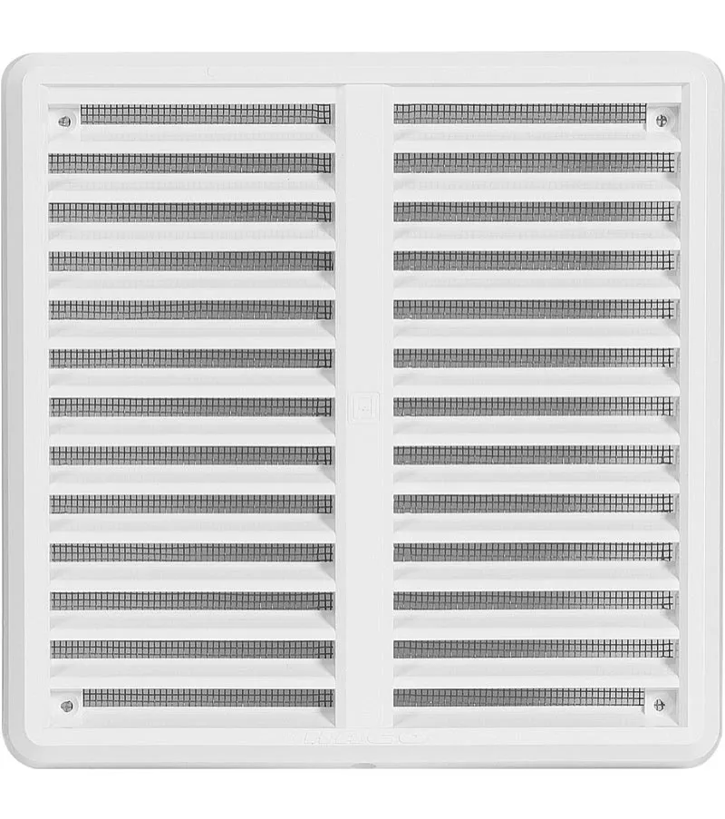 HACO Větrací mřížka se síťovinou - krytka stavitelná 175x175 bílá