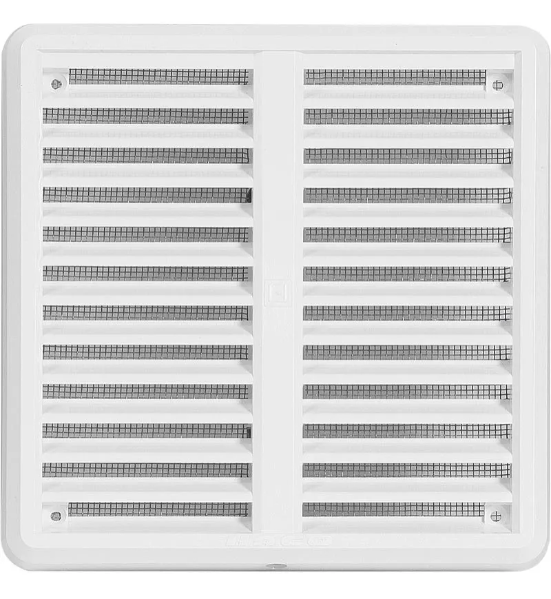 HACO Větrací mřížka se síťovinou - krytka stavitelná 150x150 bílá