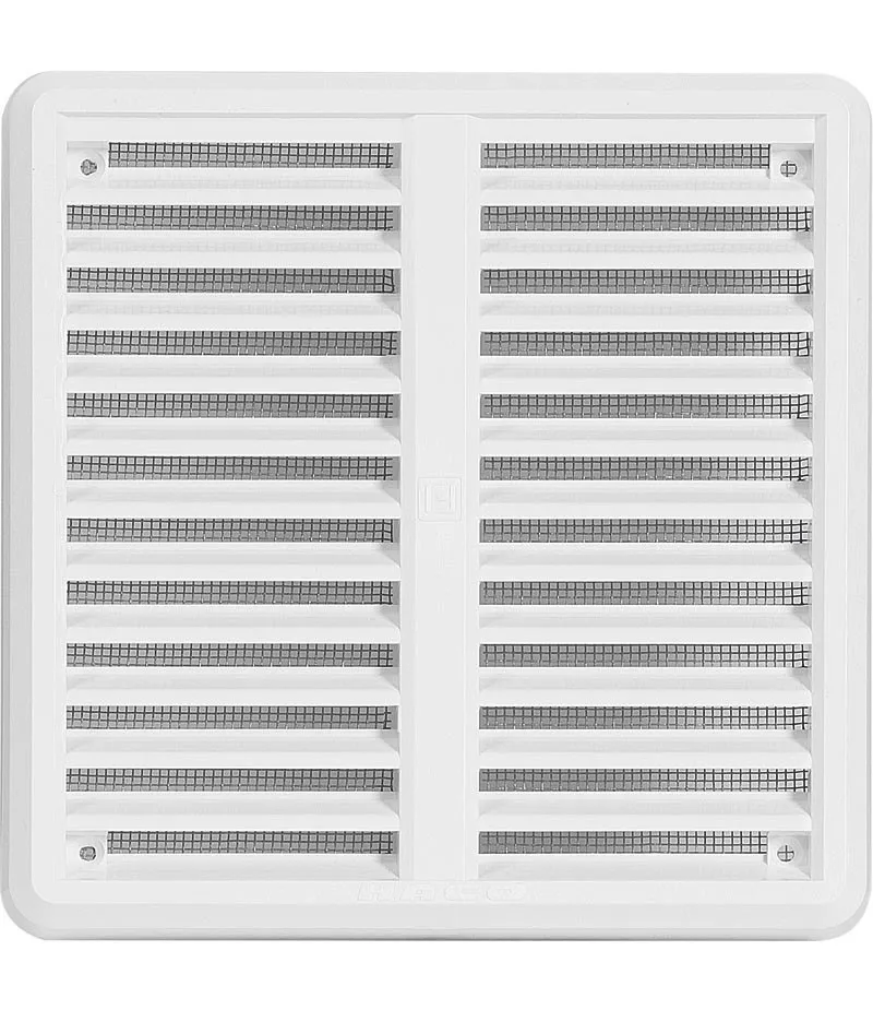 HACO Větrací mřížka se síťovinou - krytka 150x150 bílá