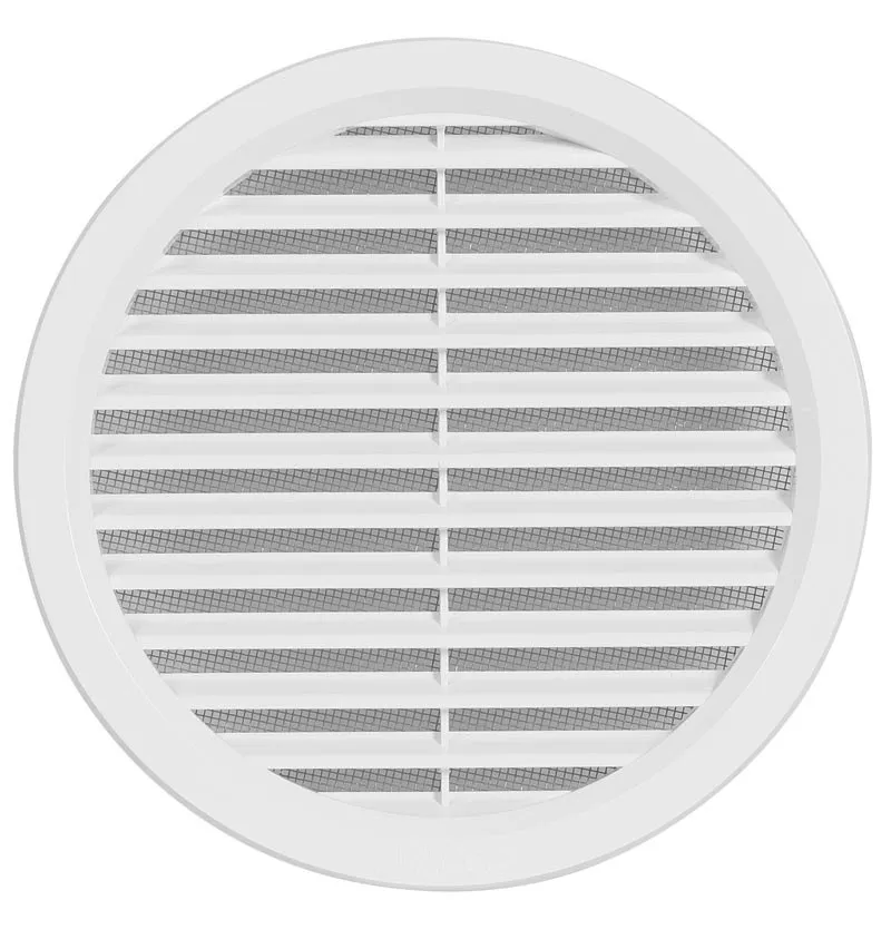 HACO Větrací mřížka kruhová se síťovinou 150 bílá