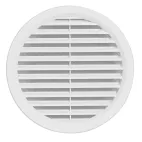 HACO Větrací mřížka kruhová se síťovinou 150 bílá