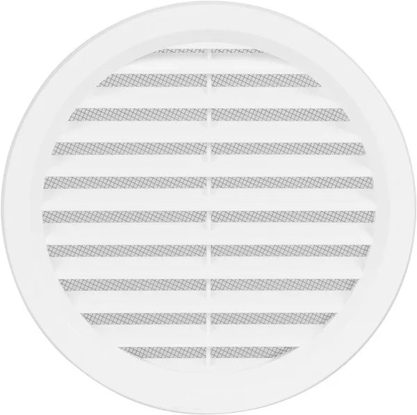 HACO Větrací mřížka kruhová se síťovinou 140 bílá