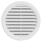 HACO Větrací mřížka kruhová se síťovinou 125 bílá
