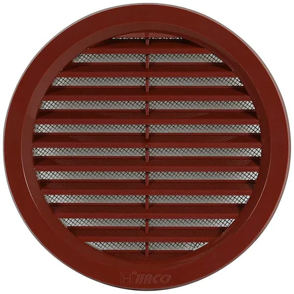 HACO Větrací mřížka kruhová se síťovinou 125 hnědá