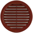 HACO Větrací mřížka kruhová se síťovinou 125 hnědá