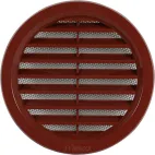 HACO Větrací mřížka kruhová se síťovinou 100 hnědá