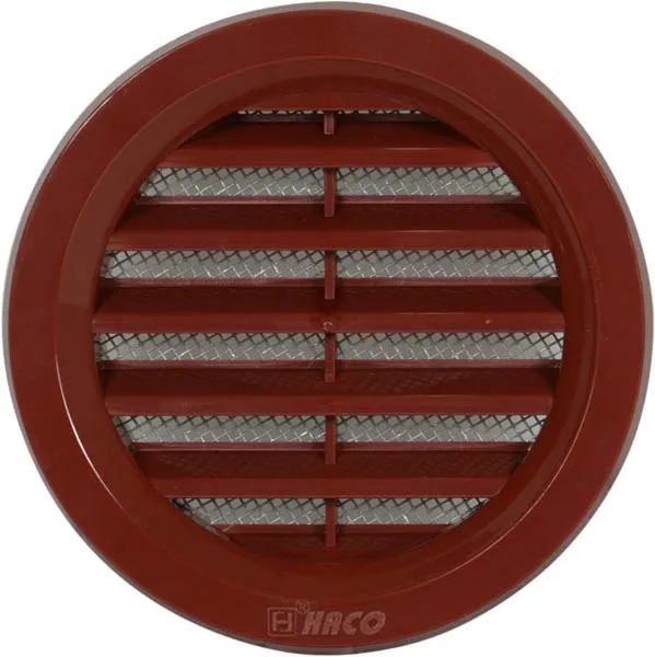 HACO Větrací mřížka kruhová se síťovinou 75 hnědá