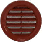 HACO Větrací mřížka kruhová se síťovinou 75 hnědá