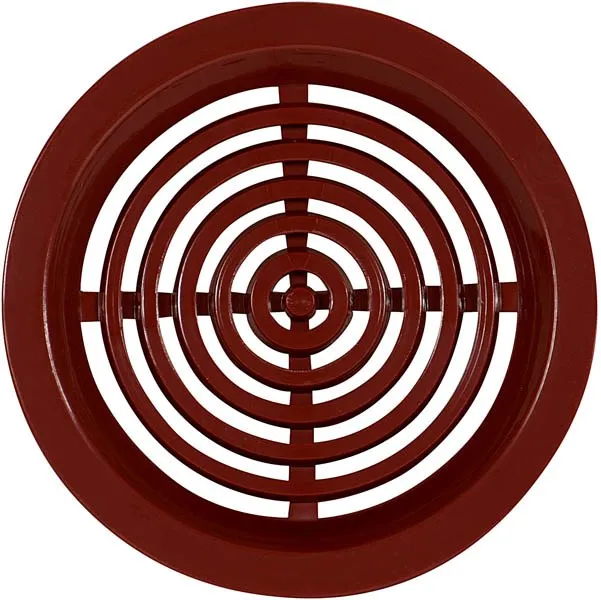 HACO Větrací mřížka kruhová 50 hnědá (balení 4ks)