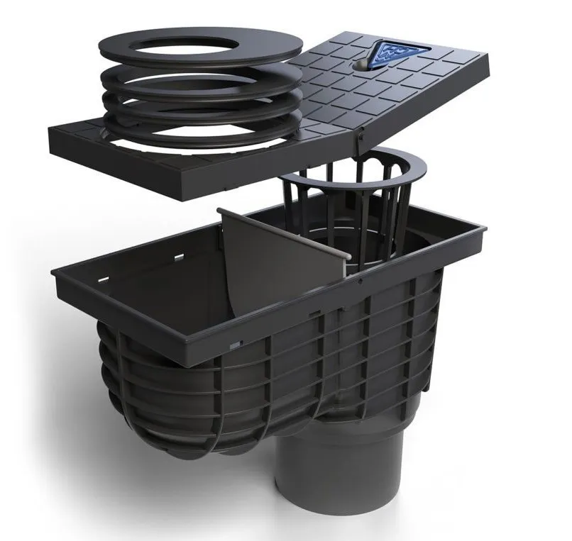 HACO Lapač střešních vod LSV DN 110 černá