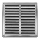HACO Nerezová větrací mřížka s rámečkem a síťovinou 250x250