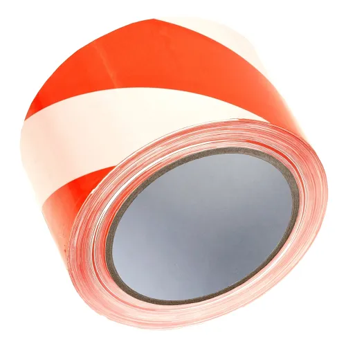 Páska výstražná (nelepicí) červeno-bílá 75 mm/200 m